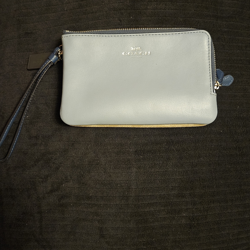 Coach Light Blue Wristlet
